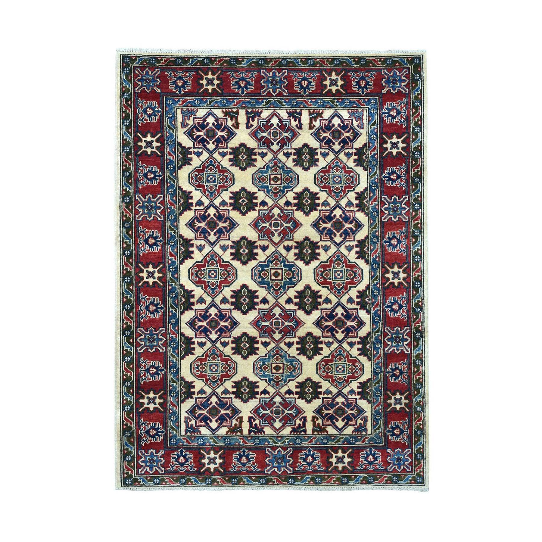 Traditional Wool Hand-Knotted Area Rug 4'3